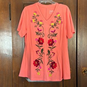 Embroidered D & Co top